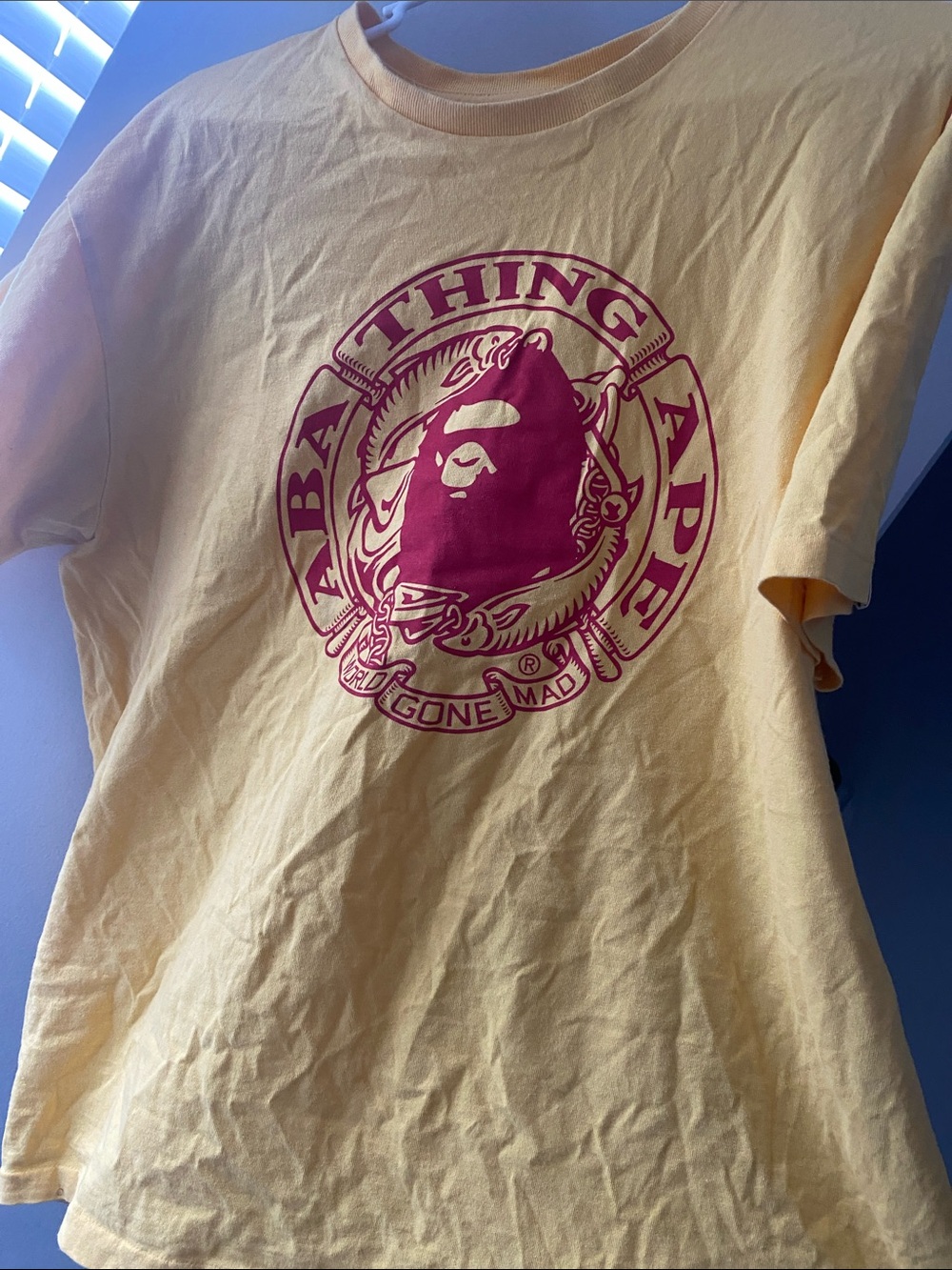 A Bathing Ape Yellow Logo T-Shirt